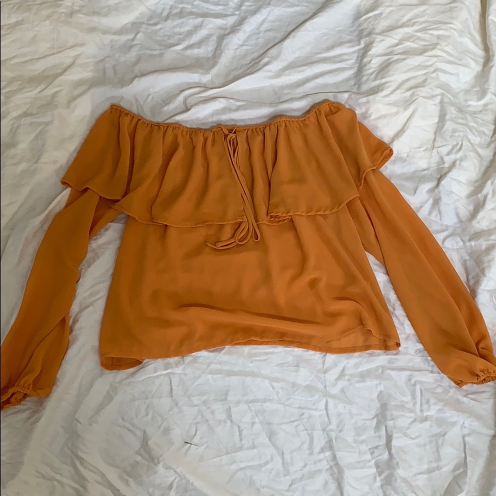 Orange off the shoulder top